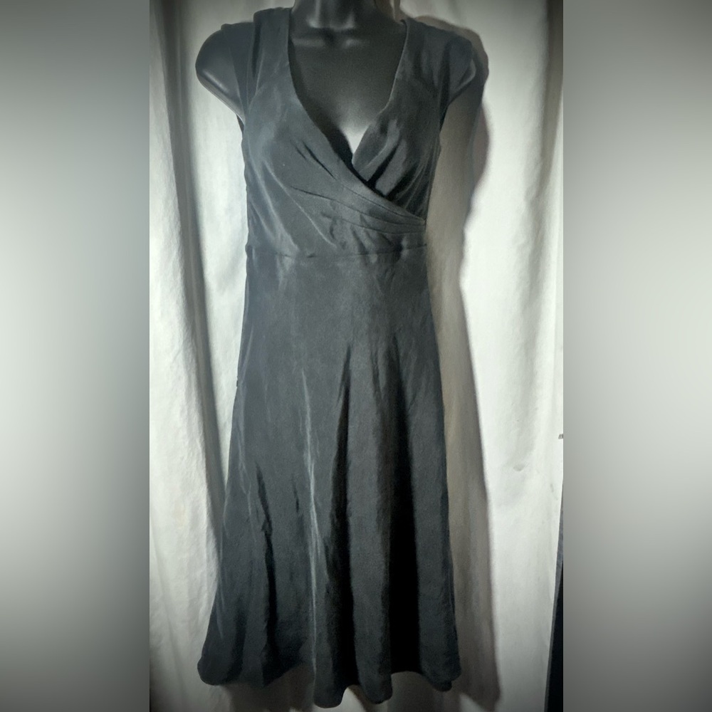 J. Crew Black Silk Blend Dress